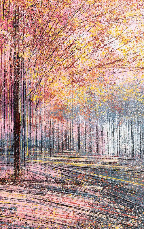 Trees In Warm Evening Light by Marc Todd