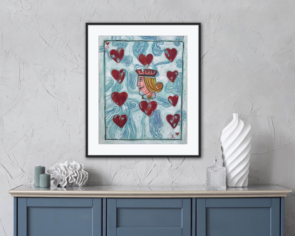 Expressive Portrait Oil Painting By Roberto Munguia Garcia, 16 X 20", King Of Love, Original Artwork