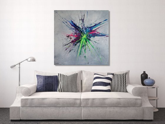 Luminous Bursts VII (Spirits Of Skies 100123) (100 x 100 cm) XXL (40 x 40 inches)