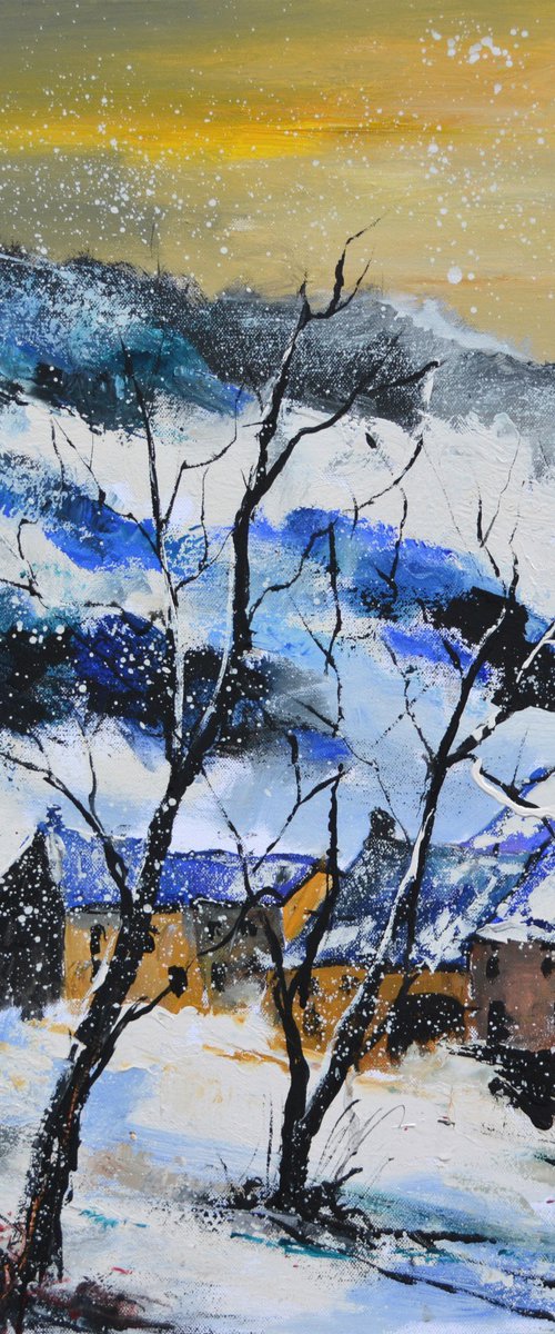 Snowy landscape by Pol Henry Ledent