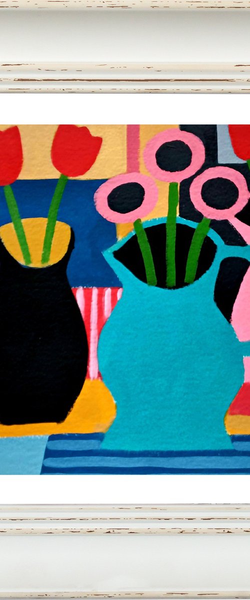 Still Life with a Blue Vase III by Jan Rippingham