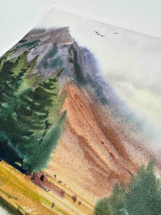 landscape 6. original watercolor painting
