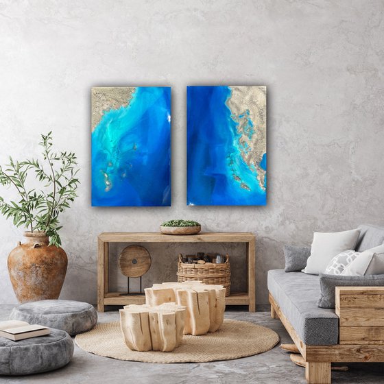 True blue - ocean painting