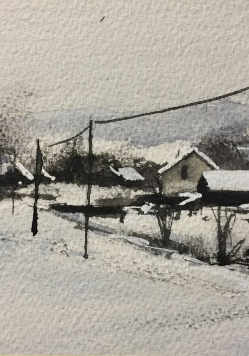 Winter landscape scene (V) by Tihomir Cirkvencic