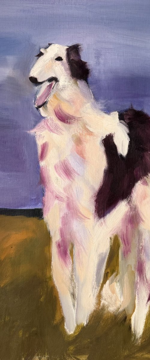 Hermes — Borzoi Portrait by Anja Rudko