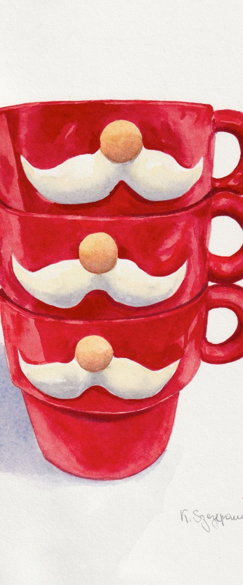 Christmas mugs by Krystyna Szczepanowski