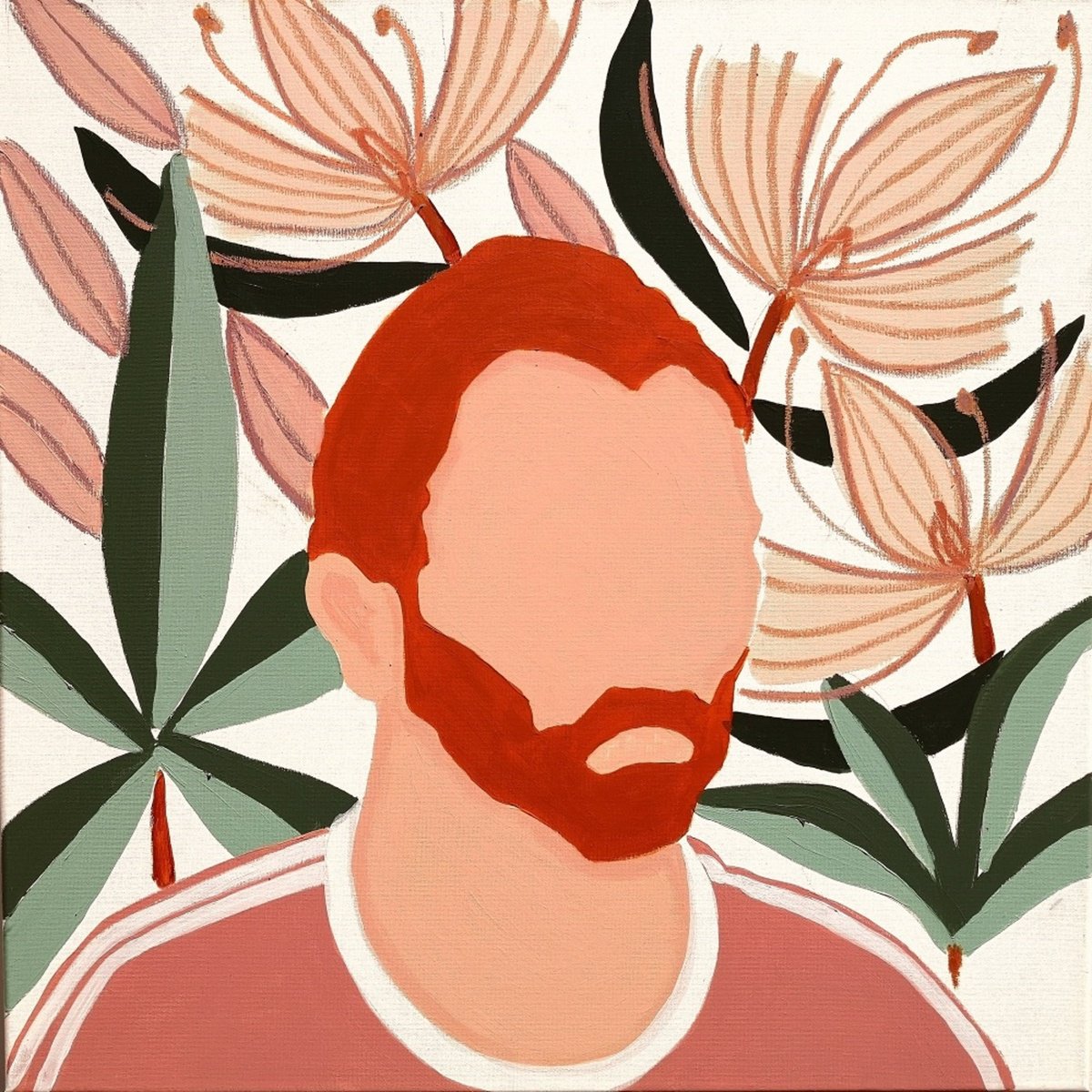 Urban And Pop Portrait Painting By Marisa Anon, 20 X 20", Van Gogh Sports Jersey Flowers, Original Artwork