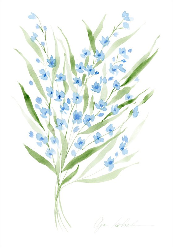 Forget-me-not watercolor