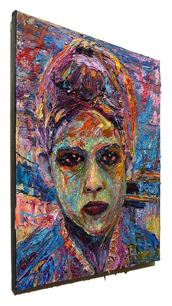 Original Oil Painting Abstract Expressionism Art deco Impressionism Portrait