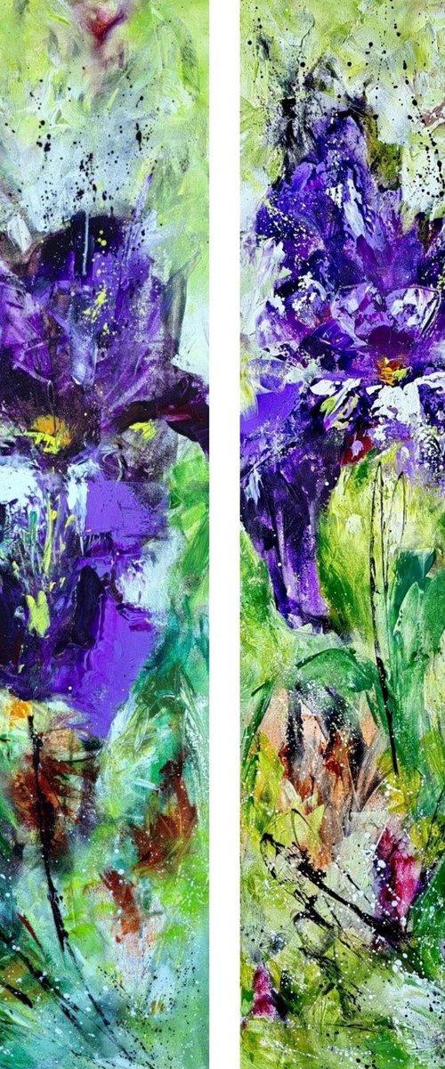 "Trio of Irises" from the "Colours of Summer" collection by Vera Hoi