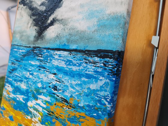 Burning seascape