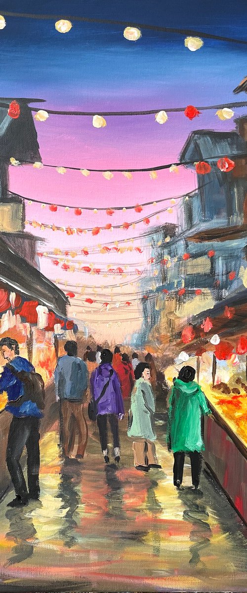 Vibrant Market Place by Aisha Haider