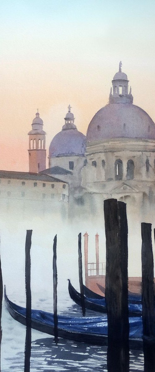 Canal Grande Venice Italy - Go by Olga Beliaeva Watercolour