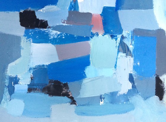 Composition in blue.