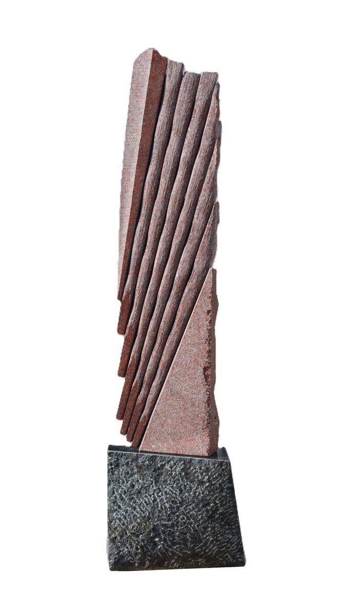 Abstract Stone Sculpture By Ognyan Chitakov, 24 X 102", "Arc", Original Artwork