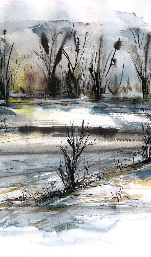 Melting snow by Aniko Hencz
