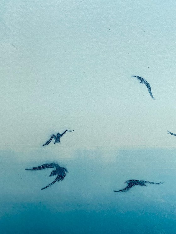 Morning Birds, Blue 5/10