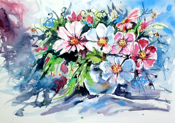 Still life with wildflowers