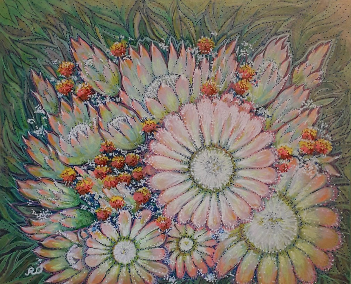  Positive Flowers By Olga Rokhmanyuk | Roartus, 29 X 24, Artwork For Sale On Artfinder