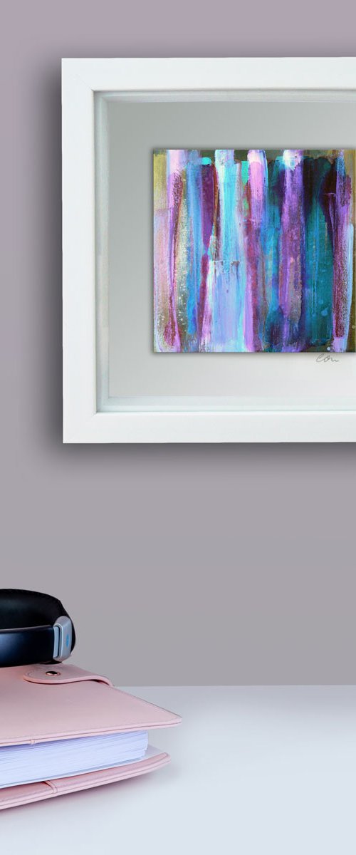 Framed ready to hang original abstract - Mythmaker by Carolynne Coulson
