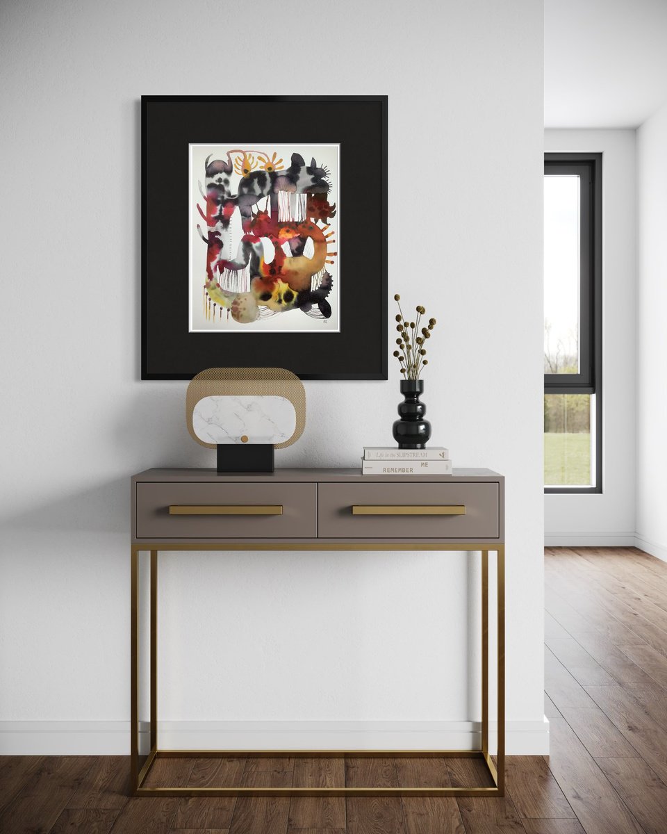 Organic Watercolour , Abstrait#40505 By Eva Fialka, 16 X 20, Artwork For Sale On Artfinder