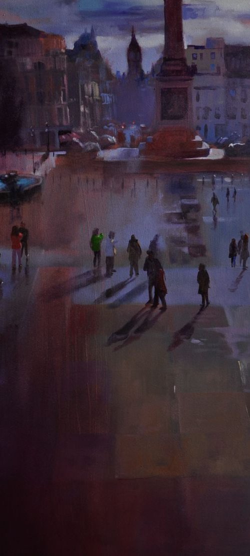 Trafalgar Square in Spring by John Welsh