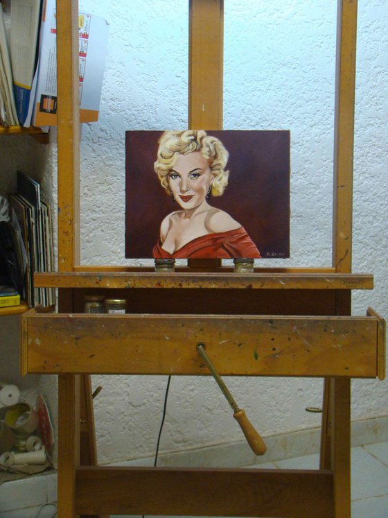 Portrait of the actress Marylin Monroe