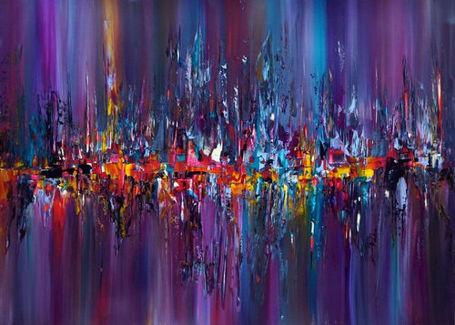 Rainbow City Purple Shore by Richard Vloemans