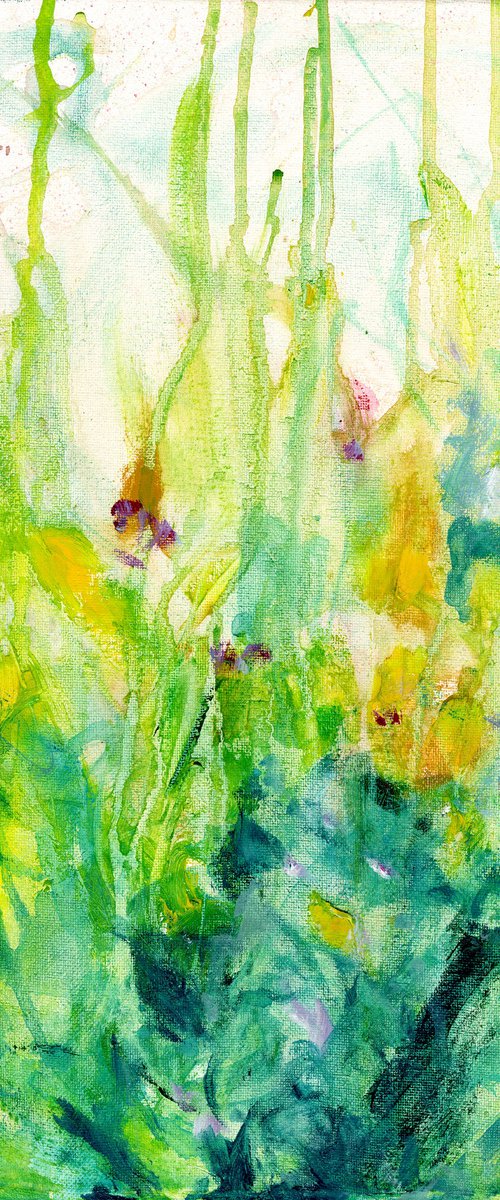 Floral Lullaby 42 - Flower Oil Painting by Kathy Morton Stanion by Kathy Morton Stanion
