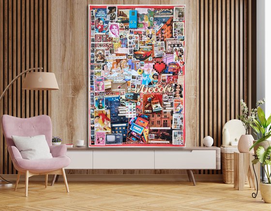 Collage of memories. Childhood inside me