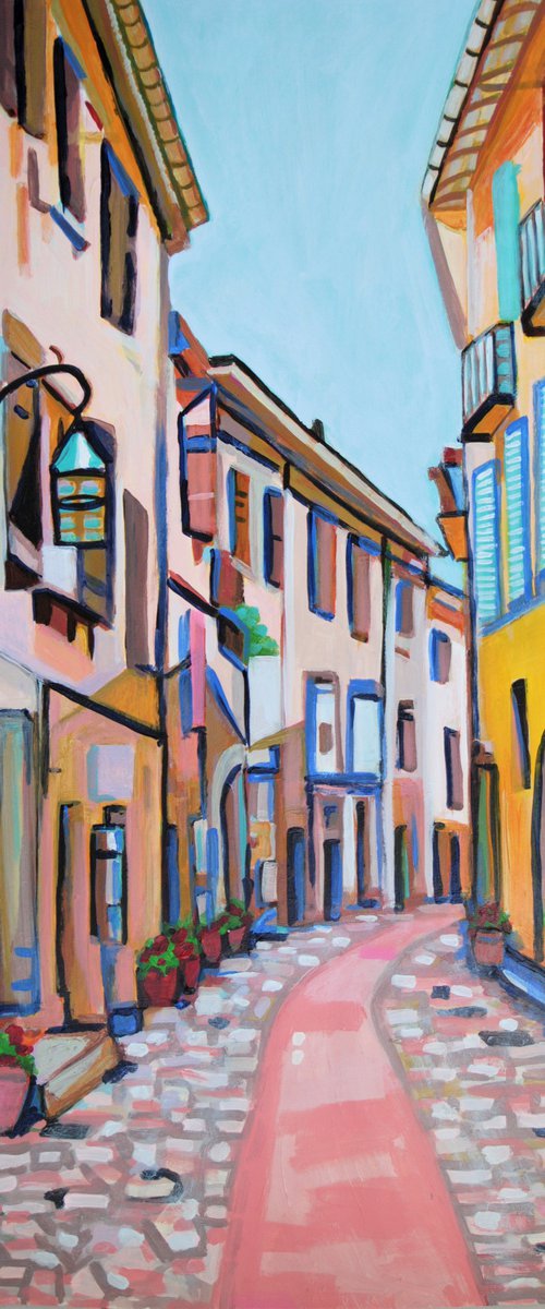 Down the street / 91 x 59 cm by Alexandra Djokic