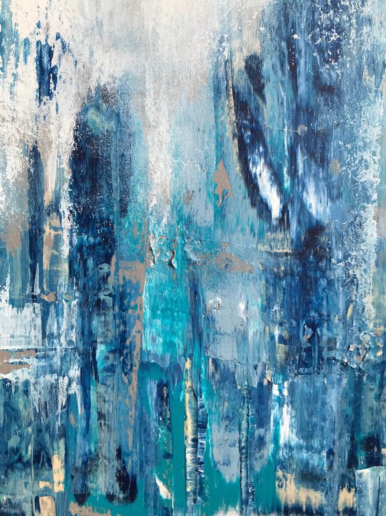 sky scratches blue (150 x 60 cm) Dee Brown