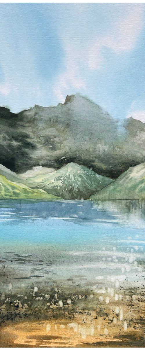 Silent mountain lake by Nazar Grunyka