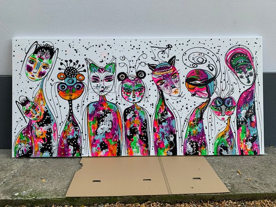 71''x 33''(180 x 85 cm), Friends 55