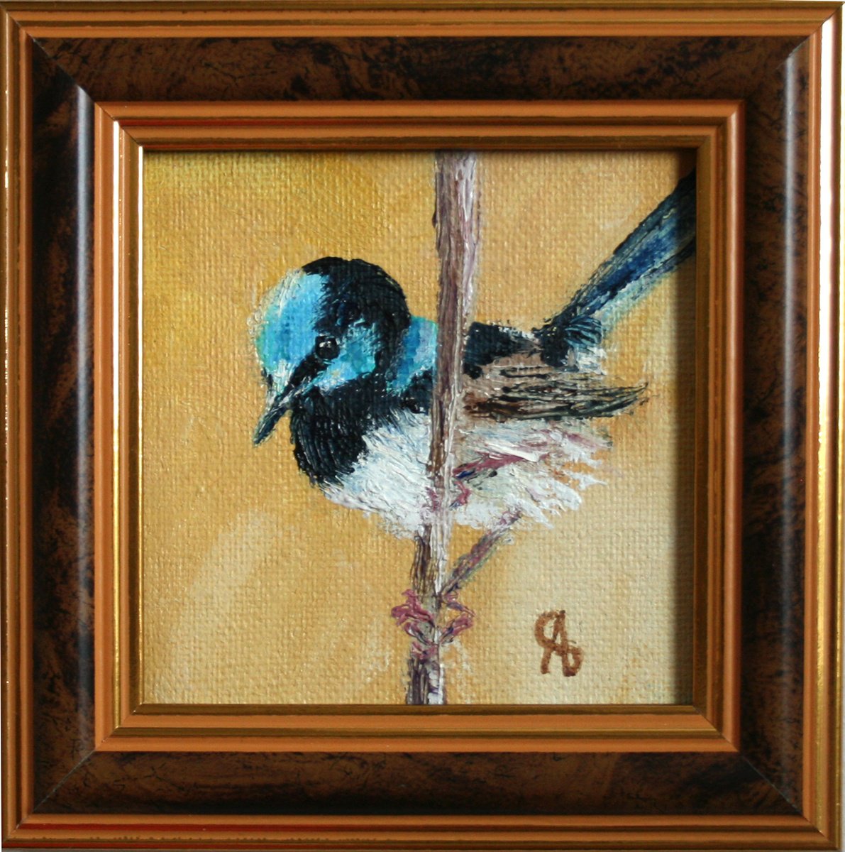 Bird Iii. Superb Fairywren By Salana Art / Svetlana Samovarova, 4 X 4, Artwork For Sale On Artfinder