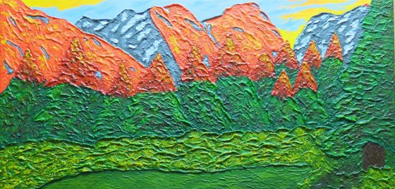 Wilderness Harmony - Original, unique, impressionist landscape painting