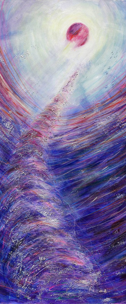 Toward The Light - Purple by Elizabeth Schurman