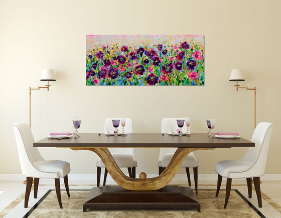 Opium Poppy Field, Purple Poppies