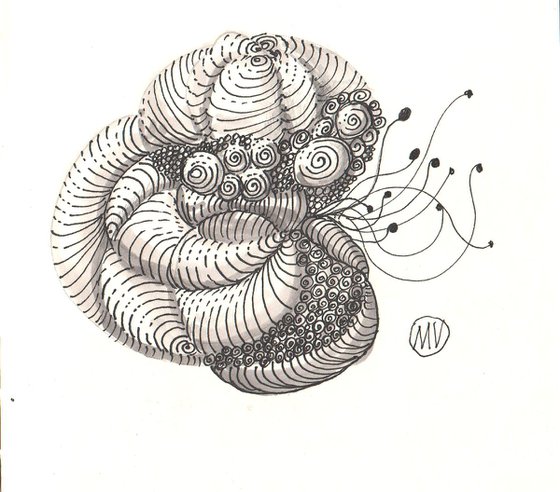 Zentangle #2 grafic artwork. - Original drawing.