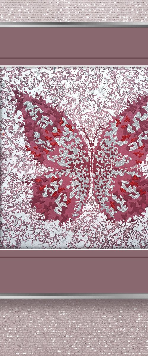 Butterfly «Burgundy Simphony» by Mariia Raskin