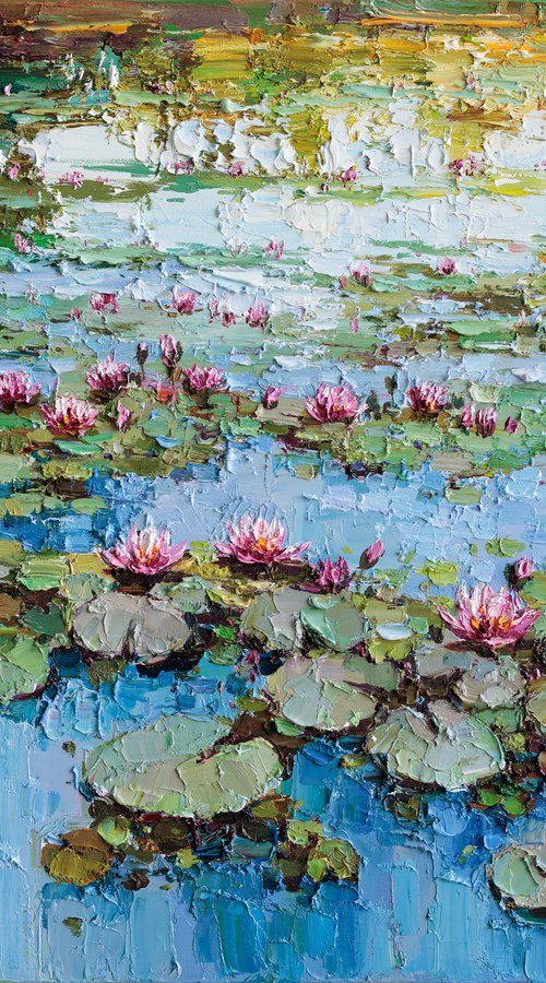 Pink Water Lilies by Anastasiia Valiulina
