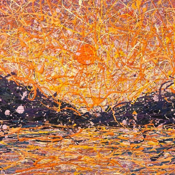 Velvet sunrise - diptych, framed