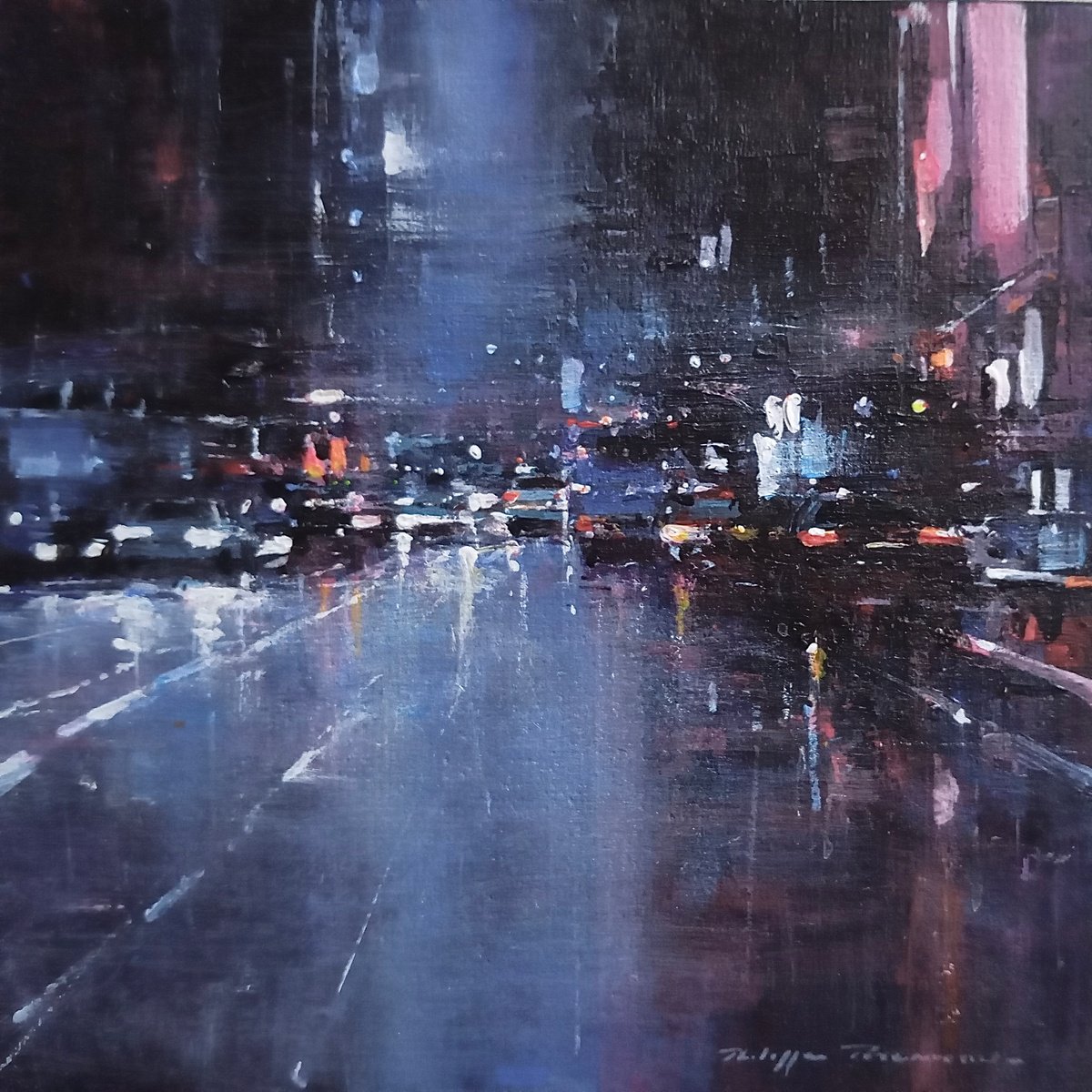 New York Times Square N° 2643 By Philippe Perennou, 8 X 8, Artwork For Sale On Artfinder