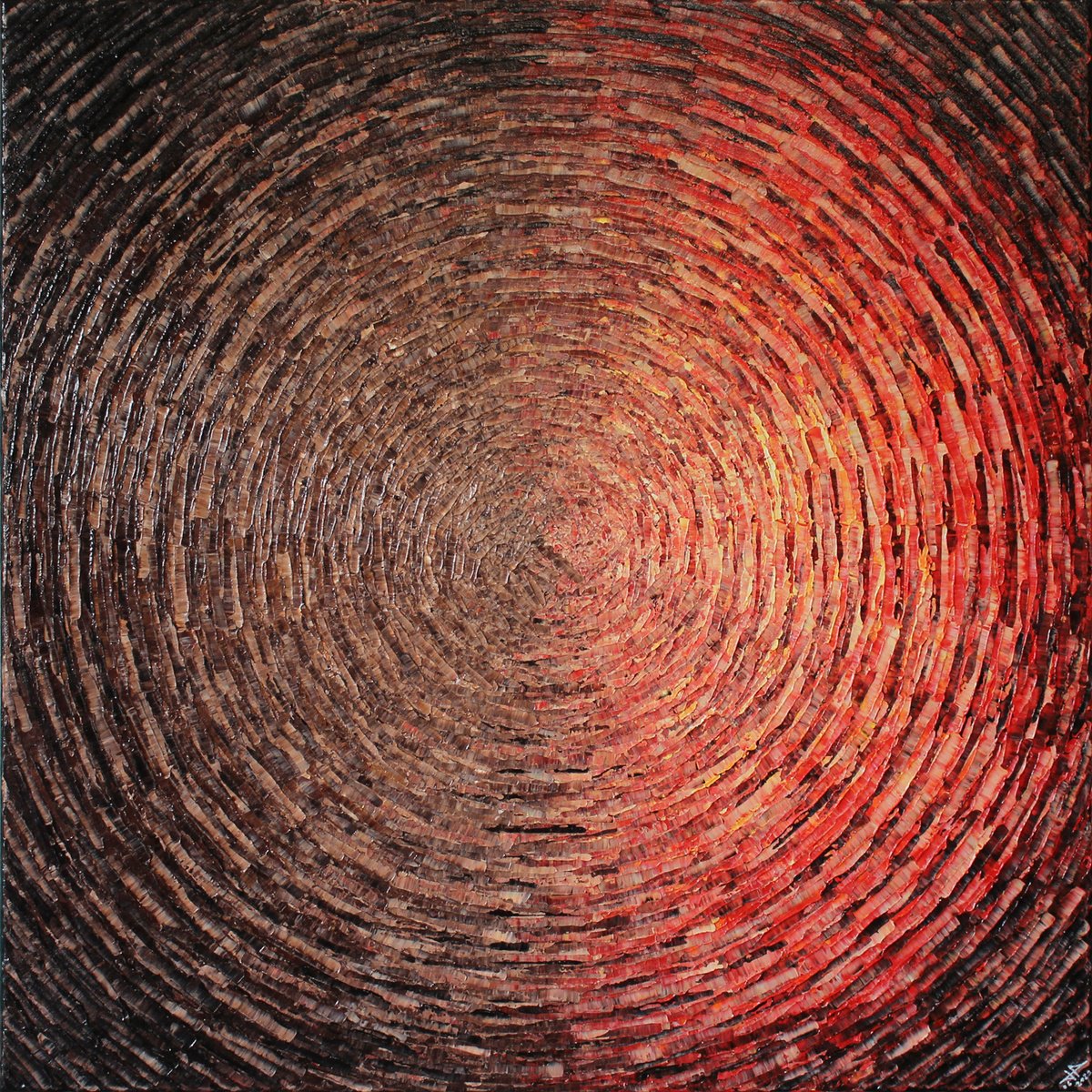  Red Brown Mixed Shine By Jonathan Pradillon, 24 X 24, Artwork For Sale On Artfinder