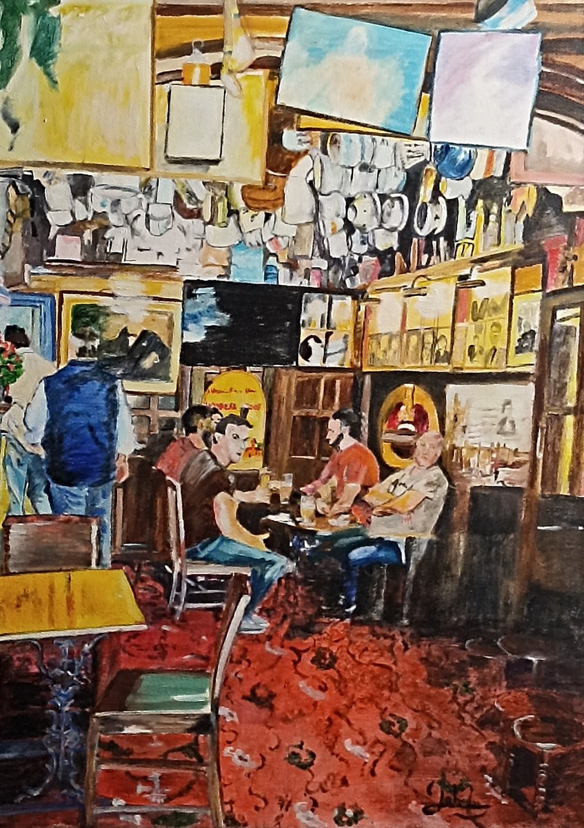 Impressionistic Portrait Oil Painting By Isabelle Lucas, 13 X 18, London, Original Artwork