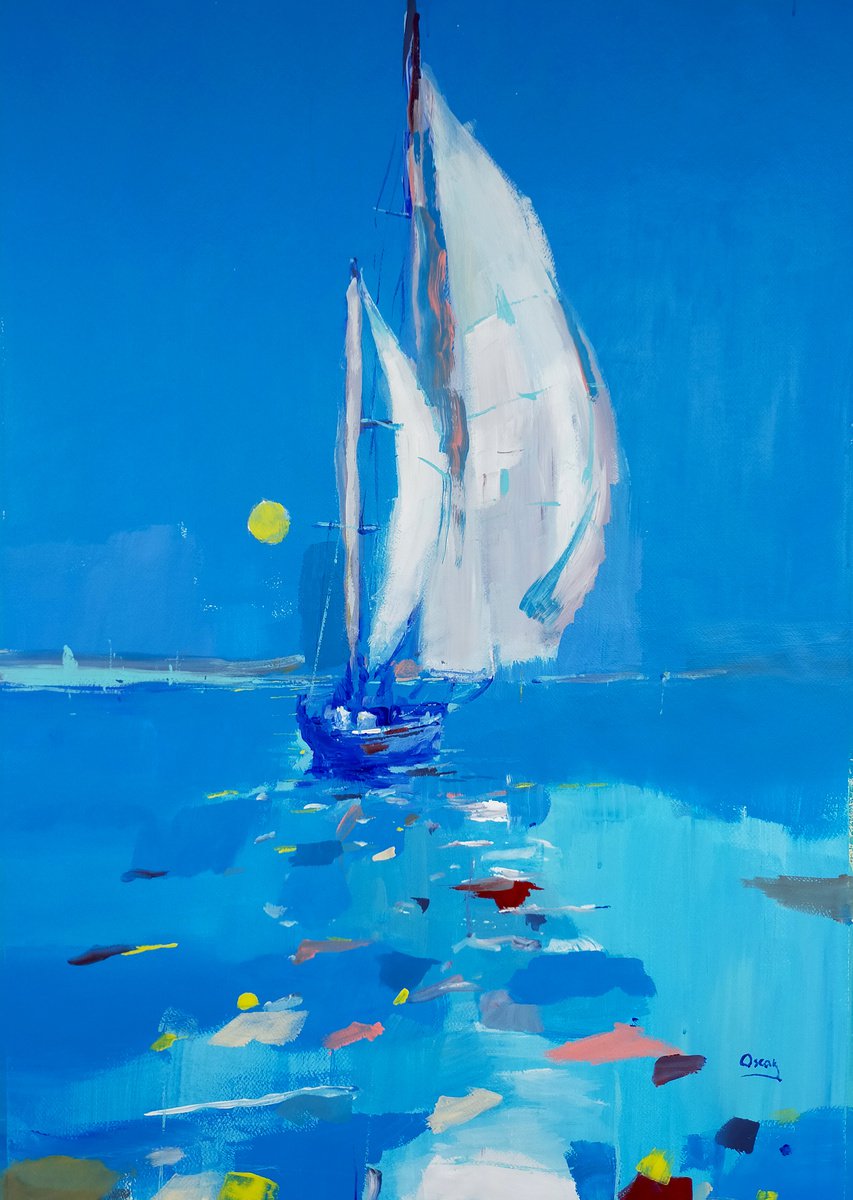 sailboat 6 by Oscar Alvarez Pardo