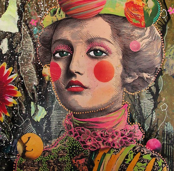 Girl In Flower Garden