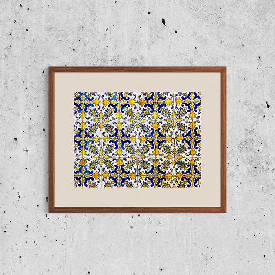 Blue and Yellow Azulejo Tiles