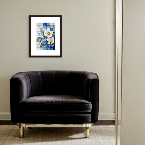 White Cistus Flowers