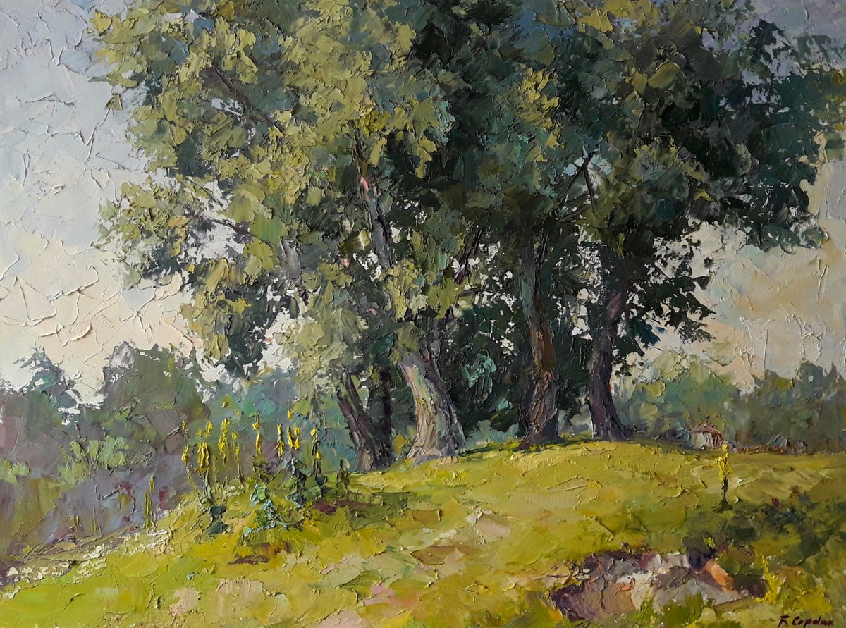 Oil painting Poplars nSerb67 by Boris Serdyuk